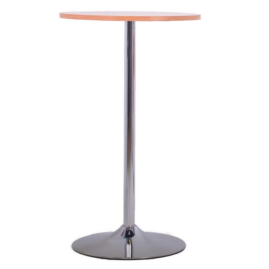 Table haute mange debout et son plateau 60 cm en bois pour espace café et salle de pause